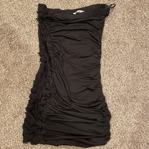 Strapless Ruffled Dress